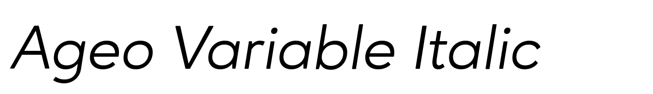 Ageo Variable Italic